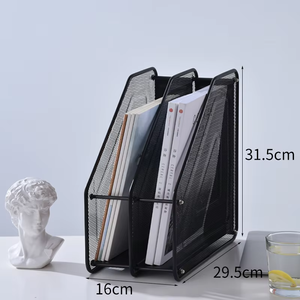 3-cột kim loại lưới A4 tập tin Giá máy tính để bàn văn phòng văn phòng phẩm Tạp Chí giá với dữ liệu hộp lưu trữ cho các tổ chức tài liệu lưu trữ - Product Image 5