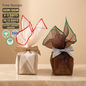 Emballage cadeau en tissu organza biodégradable et écologique Chuanhua, réutilisable, recyclable, avec surpiqûres, promotionnel - Product Image 1