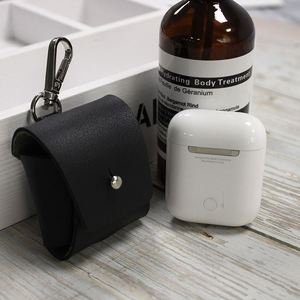 Étui de rangement portable en cuir PU pour écouteurs, housse minimaliste pour écouteurs, petit étui pour écouteurs pour les voyages et l'usage quotidien - Product Image 4