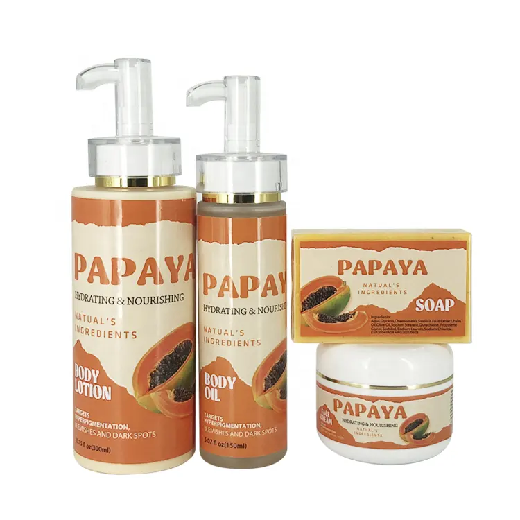 Отбеливающий набор частной марки Gluta Kojic Acid, отбеливающий набор Kojic Acid для ухода за кожей, набор для отбеливания Папайи