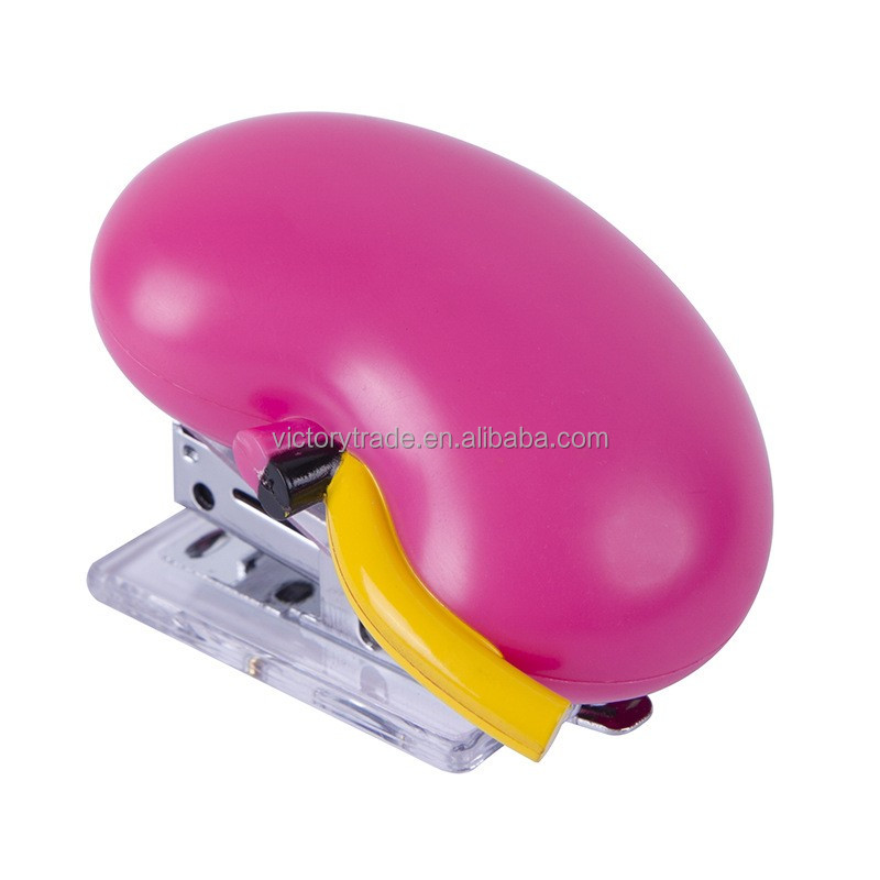 V-GF10-25 рекламные подарки, конкурентоспособная цена, пластиковый мини-бумажный степлер в форме почек