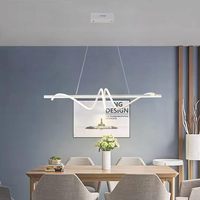 Lustre moderne L39.4 "LED suspension pour îlot de cuisine salle à manger Table Wave Design salon plafond suspendu luminaire