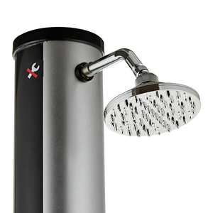 Kangrun 38L <span class=keywords><strong>Solaire</strong></span>-chauffé autoportant type rond argent extérieur <span class=keywords><strong>solaire</strong></span> jardin douche <span class=keywords><strong>piscine</strong></span> douche avec porte-savon - Product Image 2