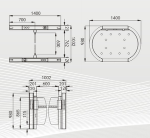 Suva Suva SW032 Bibo Porte tournante piétonne entièrement automatique transparente à ouverture rapide pour hôtels et écoles - Product Image 4