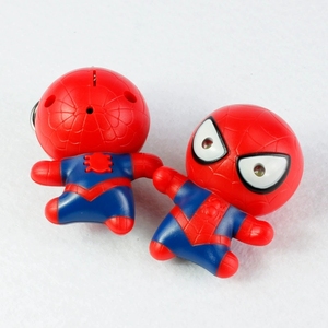 Kids SuperHero Power Avengers Toy 3D Cartoon <strong>Spiderman</strong> Marveled Spider Man Light Woven Square Plastic <strong>Ring</strong> Key Chain - Product Image 2