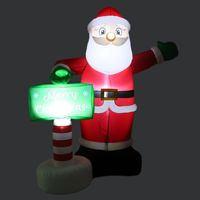 Logo gonflable de Noël, moule à air, boîte aux lettres, ornement Père Noël, décoration de fête en plein air, cour, décoration pour les fêtes
