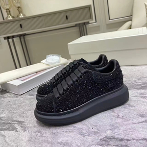 High-quality men's shoes with luxurious design, featuring <b>rhinestones</b>, stylish high-<b>top</b> and thick-soled sports shoes - Product Image 1