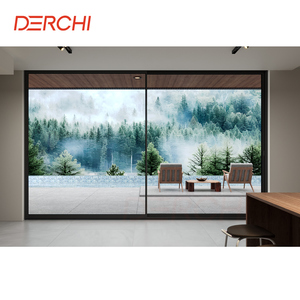 DERCHI Residential House Commercial Heavy Duty Thermal Break Automatic Sliding Door Aluminum Patio Glass Door - Product Image 3