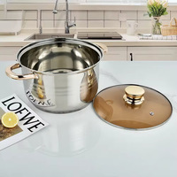 Ensemble de casseroles de luxe 12 pièces en acier inoxydable à fond composite épaissi, multifonctionnel, avec casserole à lait, marmite et poêle à frire