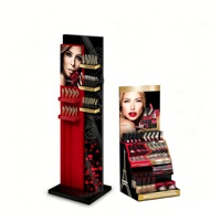 Étagères de présentation de produits de maquillage personnalisés, présentoirs publicitaires en carton pour rouge à lèvres, maquillage, cosmétiques