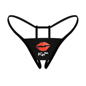 Vente en gros de sous-vêtements pour femmes, taille basse, mature, sans couture, imprimé lèvres, bikinis, strings, culottes, ODM, uni, teint, tricoté - Product Image 5