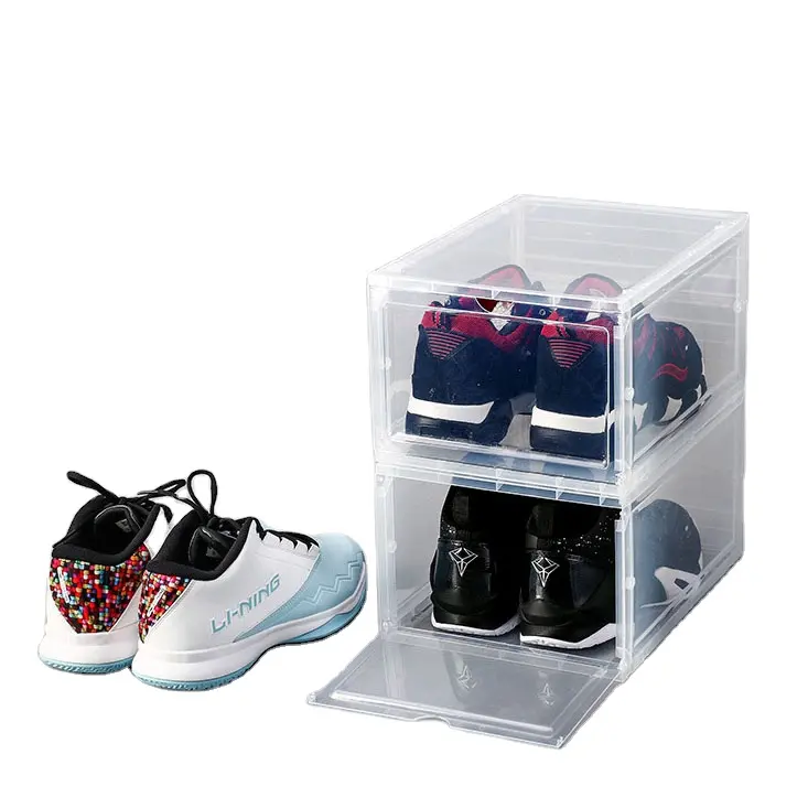 고품질 투명 사용자 정의 신발 상자 로고, 신발 상자 organizershoes 저장 플라스틱 상자 투명, 신발 상자