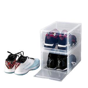 Quality Clear Shoes Storage Plastic Box Transparent Houseware Custom Sneakers Box With Logo