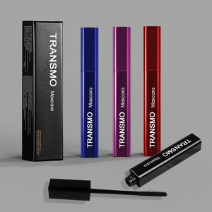 Flacon de mascara givré de 9 ml, emballage de mascara à étiquette privée, tube de mascara carré noir dégradé de 9 ml avec brosse - Product Image 1