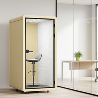 Cabine Acoustique Moderne Insonorisée pour Bureau, Hôtel, Salle de Sport et Utilisation Extérieure - Cadre en Aluminium, Éclairage LED, Cabines de Réunion Silencieuses