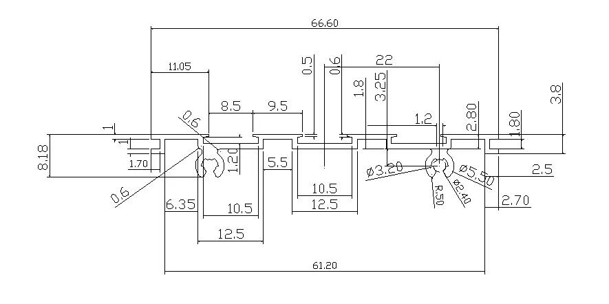 Bming IP65 Tri-proof carcasa de luz 60*70mm Vapor Tight Lighting House SKD Led Kit de carcasa