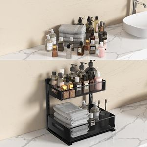 2-Tier Metal altında lavabo organizatör, parça ile mutfak lavabo organizatör altında, ağır yük altında lavabo depolama raf - Product Image 2