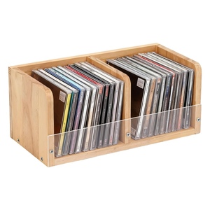 Organizador de CD de Madera Retro, Adecuado para la Organización de Escritorio, Protección y Almacenamiento de <span class=keywords><strong>CDs</strong></span> de Colección - Product Image 3