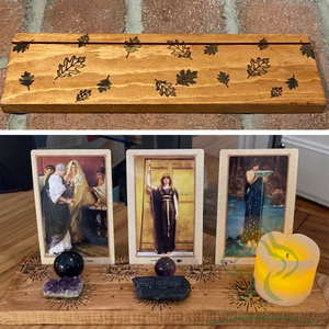 Support de carte de <span class=keywords><strong>tarot</strong></span> en bois-Fournitures de sorcellerie, accessoires de <span class=keywords><strong>tarot</strong></span>, petit étui de carte de <span class=keywords><strong>tarot</strong></span>-Affichez votre <span class=keywords><strong>tirage</strong></span> quotidien de cartes - Product Image 3