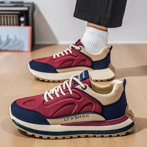 Chaussures décontractées tendance pour homme, style papa, en maille et dentelle, à enfiler, semelle souple, motif floral, pour toutes les saisons (printemps, automne) - Product Image 5