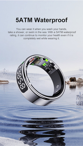 Anillo Inteligente de Salud VR11, Resistente al Agua 5ATM, Controlado por Aplicación, Monitor de Frecuencia Cardíaca, Rastreador de Actividad Física y <span class=keywords><strong>Sueño</strong></span> para Hombres y Mujeres - Product Image 5