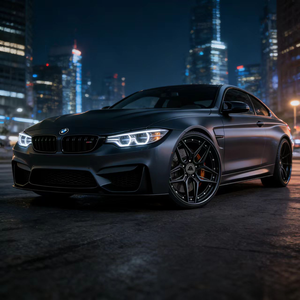 Rueda forjada de 2 piezas SenYao 6061-T6, radios en negro mate, borde en negro brillante, personalizada para <span class=keywords><strong>Aston</strong></span> <span class=keywords><strong>Martin</strong></span> Vantage - Product Image 4