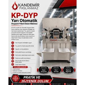 Machine de remplissage semi-automatique Doypack Kandemir en acier inoxydable pour poudres, granulés, aliments, épices, café - Product Image 3
