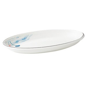 Xiangyuanmei imitation porcelain plastic <b>plates</b>, oval <b>plates</b>, commercial restaurant-specific fish <b>plates</b>, deep <b>plates</b>, <b>melamine</b> - Product Image 5