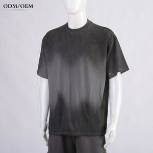 เสื้อยืดฮิปฮอป AR035 ไซส์ใหญ่พิเศษสำหรับผู้ชาย ทรงโอเวอร์ไซส์ ล้างสีแบบ Acid Wash คอกลม แขนสั้น ผ้าฝ้าย 100% ถักเนื้อหนา เป็นมิตรกับสิ่งแวดล้อม - Product Image 3