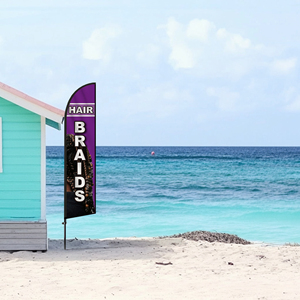 2.5*11.5 FT HAIR BRAIDS High Quality Custom Feather <b>Flags</b> Beach <b>Flag</b> for Beach Party and Advertising Promotions - Product Image 4