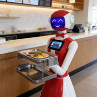 Robot de livraison de nourriture intelligent avec système LiDAR SLAM pour éviter les obstacles, robot serveur intelligent pour hôtel et café
