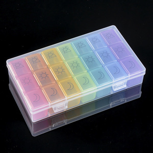 กล่องยาพกพาแบบพกพา 7 ช่อง รุ่นใหม่ สำหรับเดินทาง กล่องเก็บยาพลาสติก PP ปลอดภัย ใช้ได้ทุกวัน จัดเก็บยาได้ 7 วัน - Product Image 1