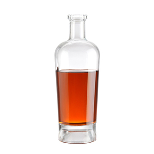 Botellas de vidrio molido <span class=keywords><strong>azul</strong></span> transparente de cuello largo de 500ml, 750ml, 700ml, personalizadas, planas para agua, <span class=keywords><strong>Tequila</strong></span>, sellado de corcho - Product Image 4