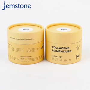 Custom Design Food Grade Supplements Capsule Kraft Cardboard Cylinder Packaging Box <b>Protein</b> <b>Powder</b> Paper Tube Container - Product Image 2