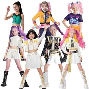 High Quality Anime <strong>Kpop</strong> Demon Hunter Cosplay Costume Rumi Zoey Mira Cosplay Girls Style Kids Stage Performance <strong>Clothes</strong> Halloween - Product Image 5