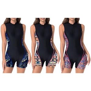 Traje de baño de una pieza para mujer, traje de baño para surf, traje de baño tipo body para nadar, surfear, bucear, snorkel, vacaciones en la playa - Product Image 1