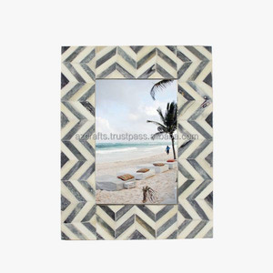 Customized 3D <b>Square</b> Resin Wood Photo Frame Handmade Table Decoration with <b>Mirror</b> Insert Gift Idea - Product Image 5