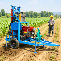 Foreuse hydraulique rotative diesel compacte de 35 CV certifiée CE avec châssis à roues remorquable pour usage agricole