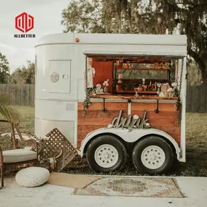 Vintage Hotdog Concession Street Fast Food Cart Remorque mobile Pizza Food Truck Restaurant entièrement équipé