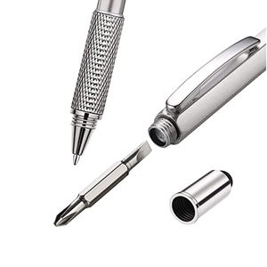 Stylo multifonction 6 en 1 en métal avec logo personnalisé, tournevis, niveau à bulle, stylet pour écran - Product Image 3
