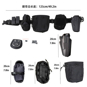 Black Knight Tactical Belt Set Udlp320 M18 M17 G17 P1 X5 Quickdraw Holster Kit Black Oxford Cloth Automatic Buckle - Product Image 5