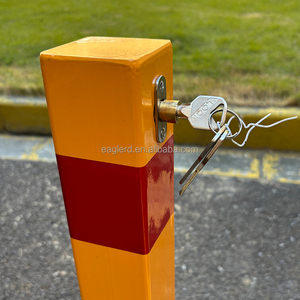 <strong>Folding</strong> Down <strong>Parking</strong> Lock Barrier <strong>Bollard</strong> With Lock and Bolts - Product Image 3