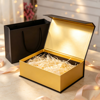 Boîte cadeau magnétique en carton rigide de luxe personnalisée, étui de présentation simple en papier pour cosmétiques