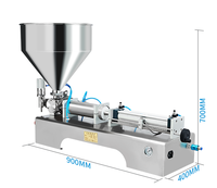 Machine de remplissage semi-automatique pour bouteilles d'eau en plastique de boissons, miel, shampoing, cosmétiques, pâte liquide