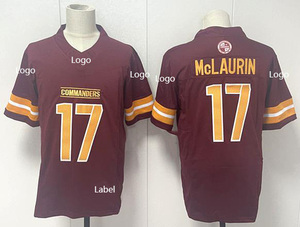 Jersey Sepak Bola Amerika Berkualitas Tinggi # 5 # 1 # 17 # 0 Nomor Nama Komandan Jersey Sepak Bola untuk Anak Muda, Wanita, dan Pria - Product Image 2