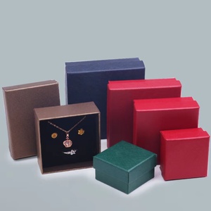 Бумажная коробка ювелирных изделий Подгонянная несколько цветов кольцо бархатное ожерелье коробка