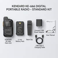 Radio PoC 4G LTE KENEARD KE-666, portée longue distance 5000 km, talkie-walkie double SIM, 3000 mAh, 150 h en veille, Type-C, pour la logistique et la sécurité