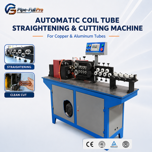 Redresseur et coupeur automatique de tubes en spirale pour tuyaux en cuivre et en aluminium utilisés dans la ligne de fabrication de climatiseurs - Product Image 1