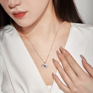 Nieuw ontwerp boze ogen religieuze ketting 925 ZILVER religieuze hanger ketting - Product Image 3
