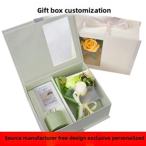 Custom High-End Paperboard Gift <b>Box</b> Eternal Flower Perfume <b>Box</b> for Mother's Day Minimum Order 50pcs Wholesale Stamping Folder - Product Image 2